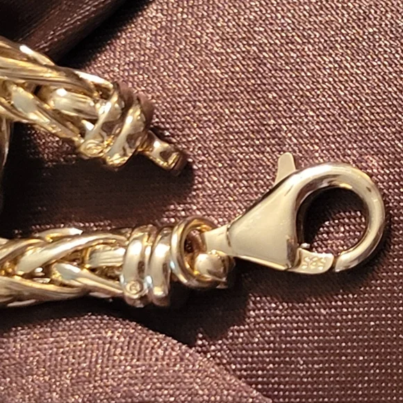 14KT SOLID YELLOW GOLD SPIGA LINK BRACELET - Picture 5 of 10